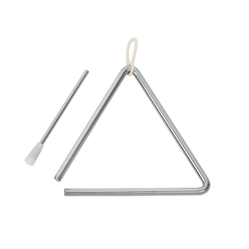6" triangle with beater and holder. Chrome