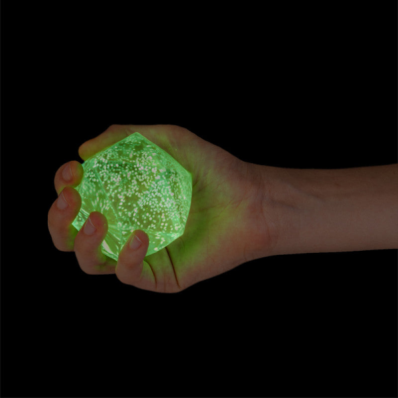 Smooshos Super Squeeze Polyhedron Glow in the Dark Squeezed