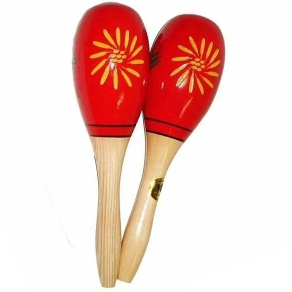 Wooden Oval Shaped Maracas (Pair)
