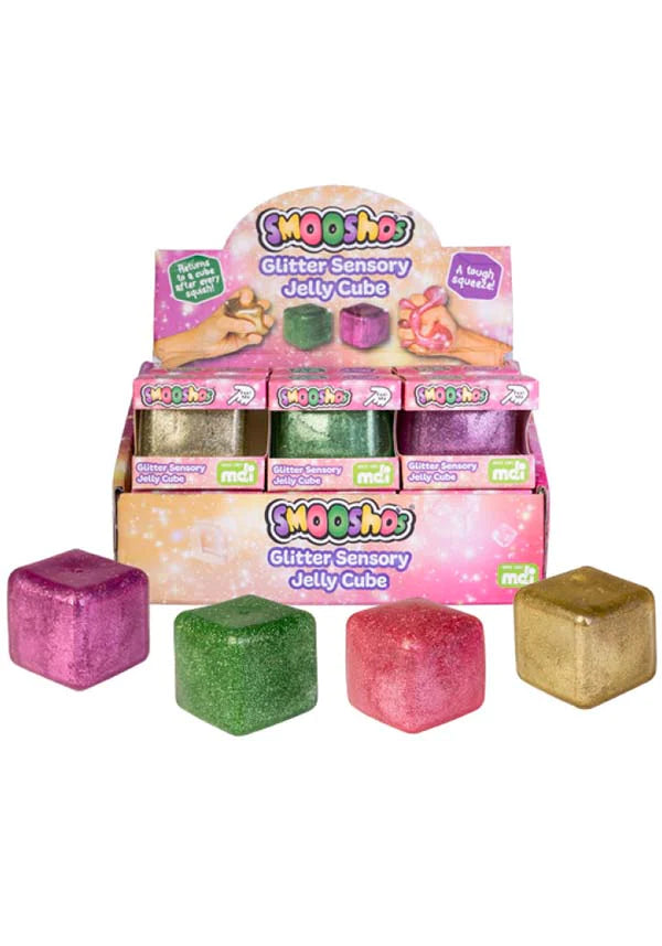 Smooshos Jelly Glitter Cube