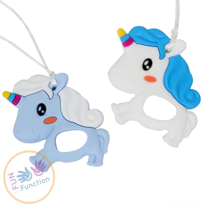 Chewable / Fidget Unicorn Necklace - Moderate