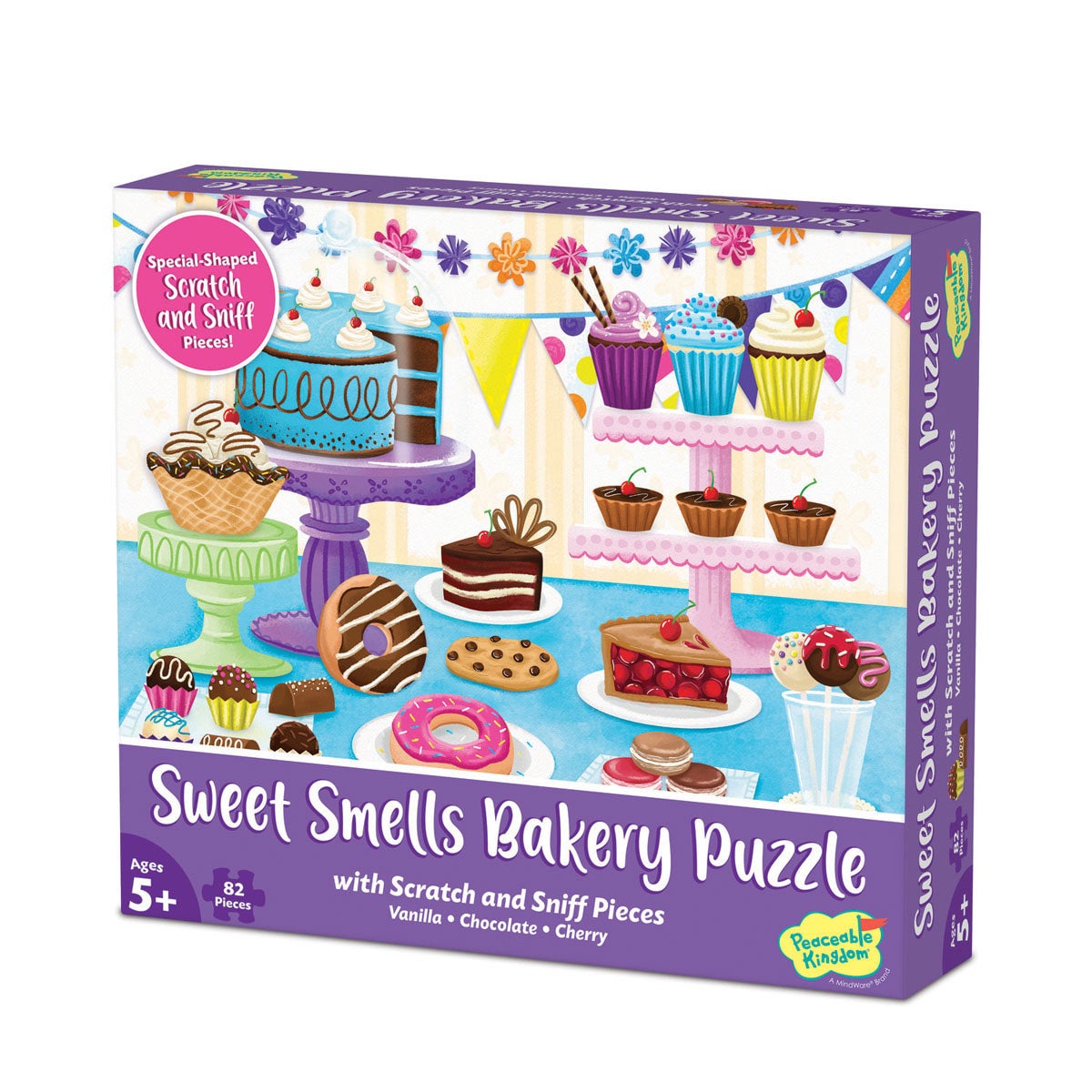 Peaceable Kingdom Scratch and Sniff Puzzle - Sweet Smells Bakey