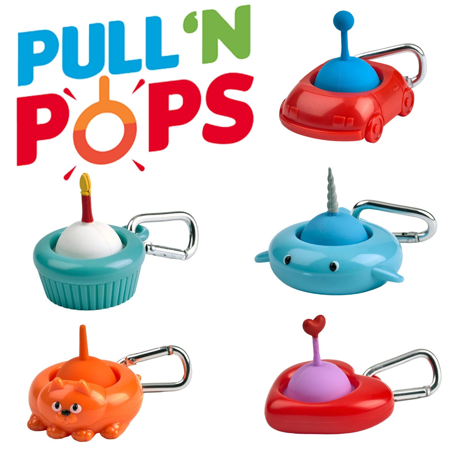 Blue Orange Pull and Pops - Single Unit