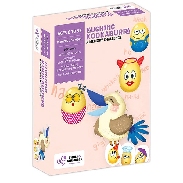 Chalk and Chuckles Laughing Kookaburra - Memory Challenge Board Game