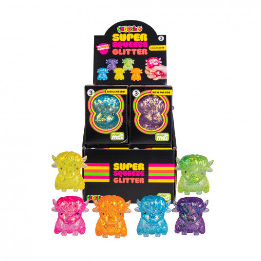 Smooshos Super Squeeze Glitter Highland Cow