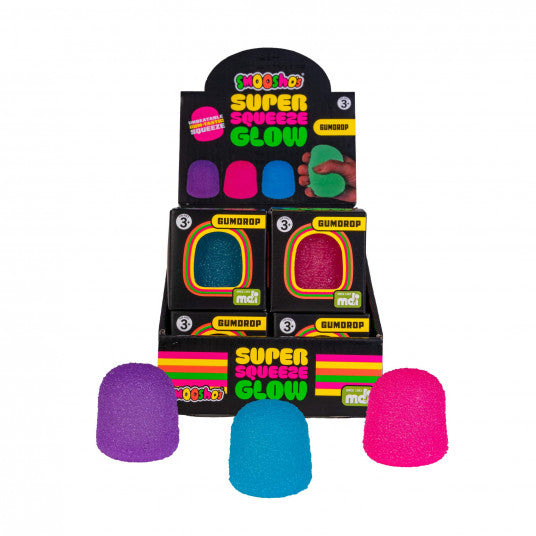 Smooshos Super Squeeze Diamond Glow in the Dark Gumdrop
