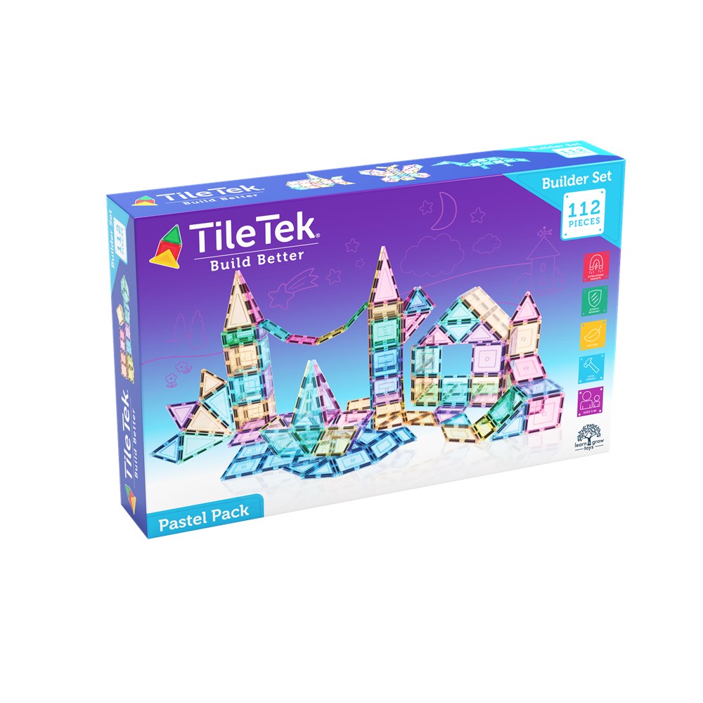 TileTek - 112 Piece Pastel Builders Set