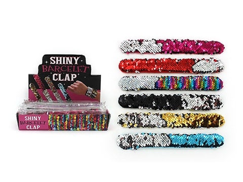 Two Tone Sequin Snap Band