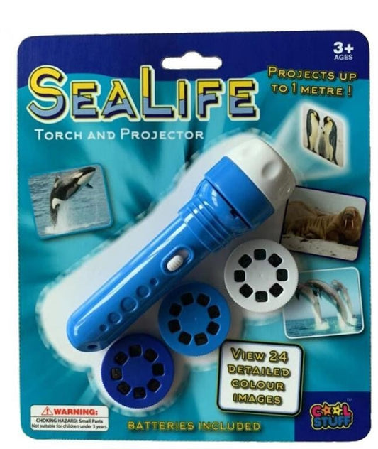 LED PROJECTOR TORCH WITH SLIDES - SEA LIFE