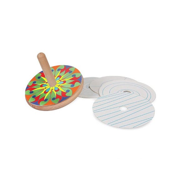 Colour and Spin Wooden Top