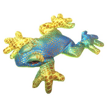Small Weighted Frog Blue, Green and Gold 20cm 300gm