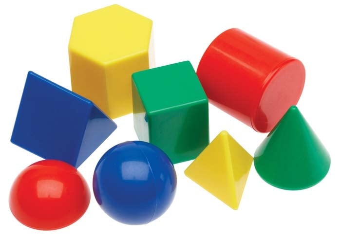 Mini Geometric Solids Set 40 Pcs 10 shapes