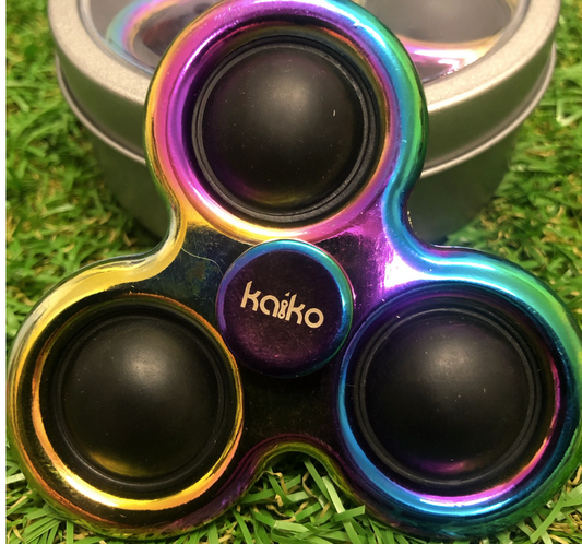 Kaiko Fidgets Premium Pop It Metal Spinner - Oil Slick - strong resistance