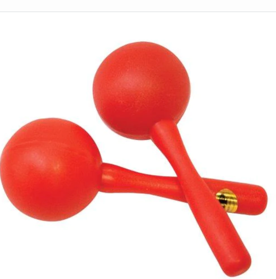 8 1/4" Maracas Pair Red