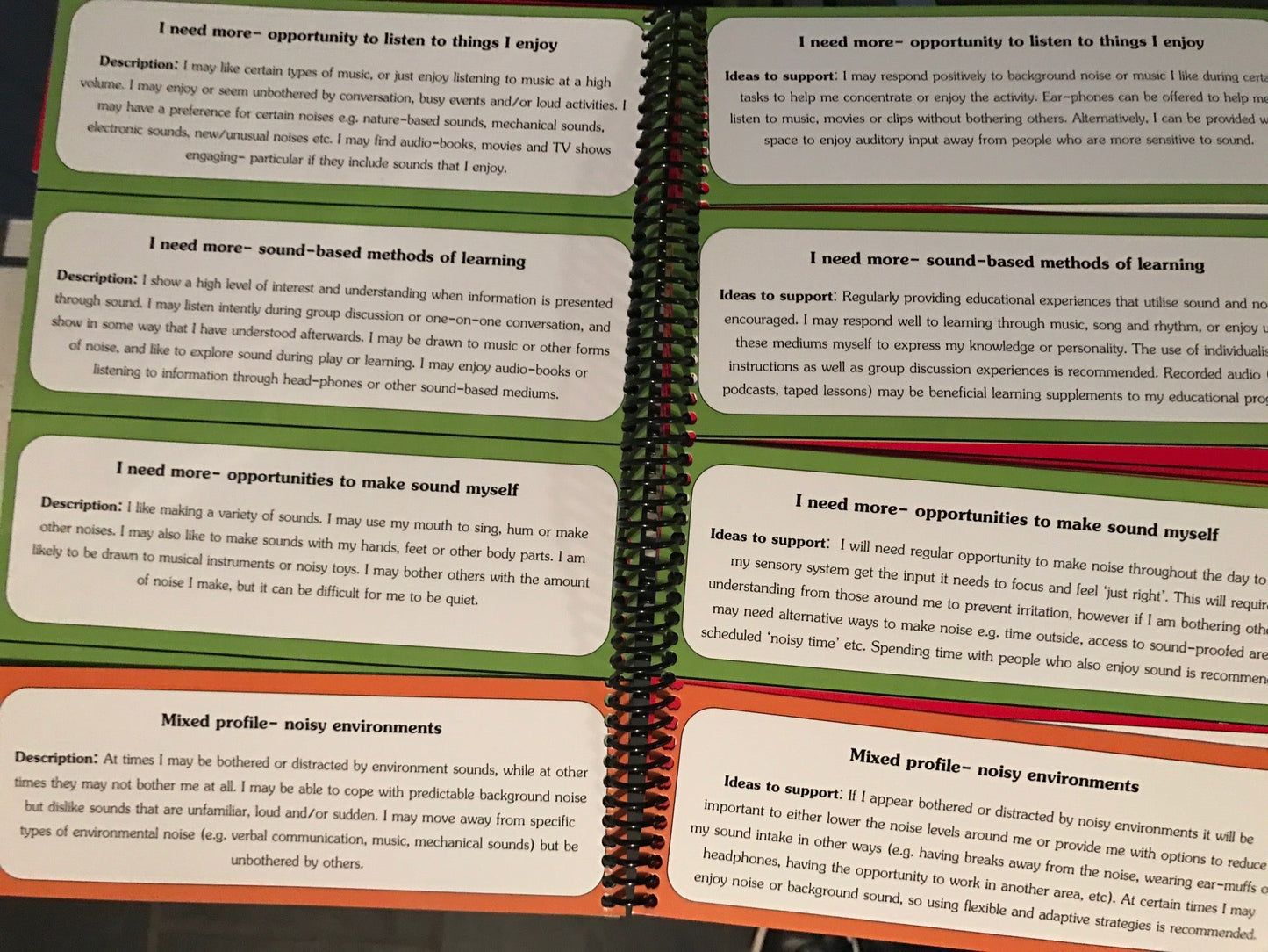 Sensory Support Flip Book Guide - Sally McNamara