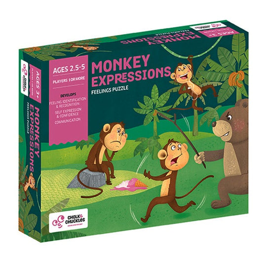 Chalk and Chuckles Monkey Expressions – Show What You Feel and Why - Board Game