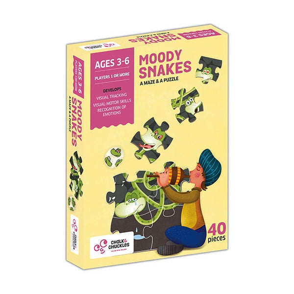 Chalk and Chuckles Moody Snakes - A Maze and A Puzzle - Board Game