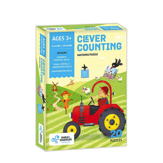 Chalk and Chuckles Clever Counting - Matching Puzzle Board Game