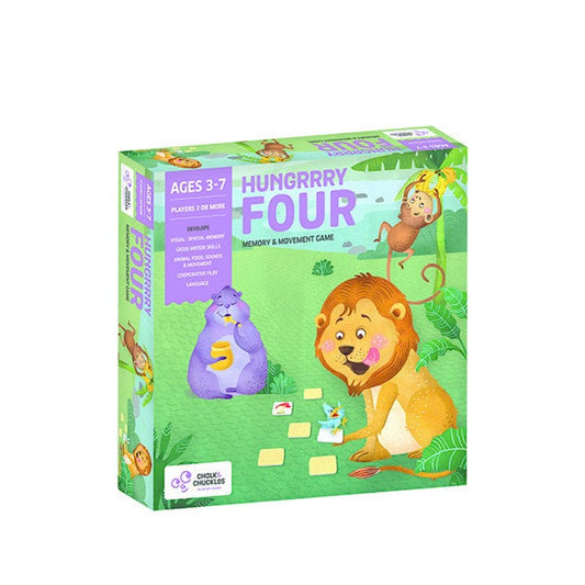 Chalk and Chuckles Hungrry Four - Memory and Movement Board Game